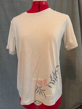 Light Beige Floral Graphic Tee